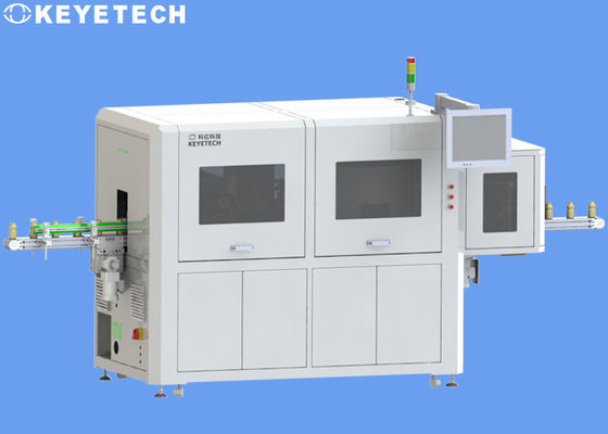 Op kunstmatige intelligentie gebaseerde machine voor visuele inspectie van extrusieblaasflessen
