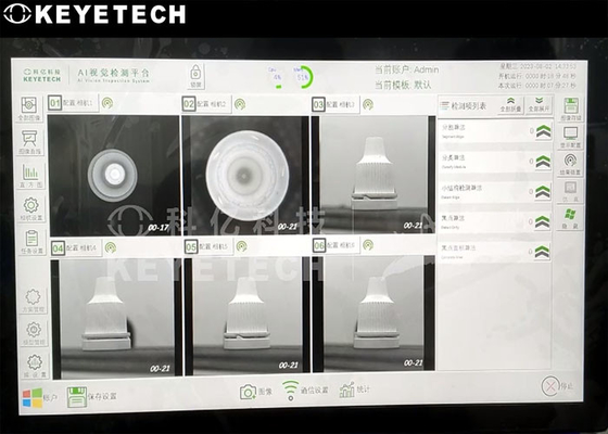 Dropper Cap camera visuele inspectie machine Monitor klant Output kwaliteitsdata