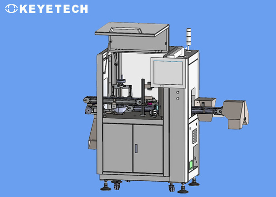 Optische sorteermachine voor het sluiten van flessen met eetbare olie
