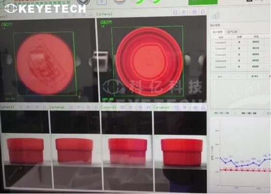 Camera-inspectiesysteem Automatische kwaliteitssorting van plastic doppen