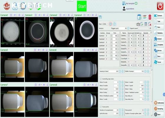 Gratis afstandsbediening na service 200cc fles visie inspectie machine