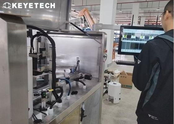 Inductie-dichtingsinspectie, verificatie, inspectie-machine voor het monteren van fleskappen