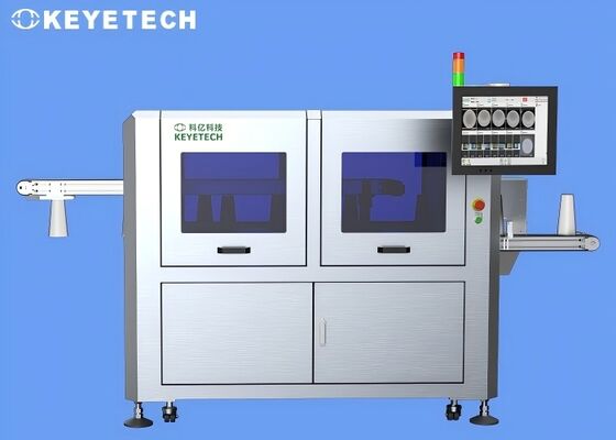 Geautomatiseerde kwaliteitscontrole van gedrukte etiketten verpakkingen AI visuele inspectie machine