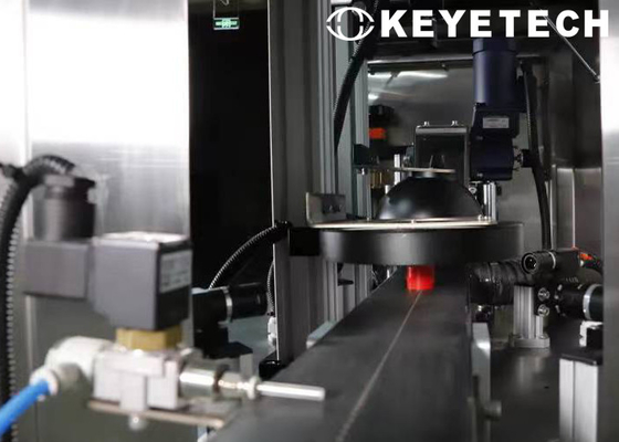 Kwaliteitsinspectie van plastic PET-flessen met behulp van AI Deep Learning Machine Vision