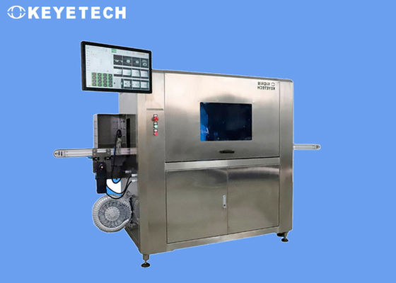 Machine voor visuele inspectie van flip-top sluitingen op stijve plastic verpakkingen
